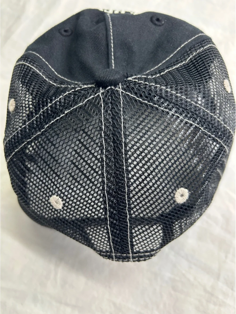 True Religion Black Mesh Trucker Snapback Hat OS Adjustable Logo Cap